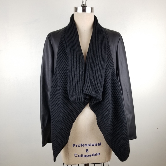 BB Dakota Sarafina Faux Leather and Knit Jacket - Picture 2 of 9